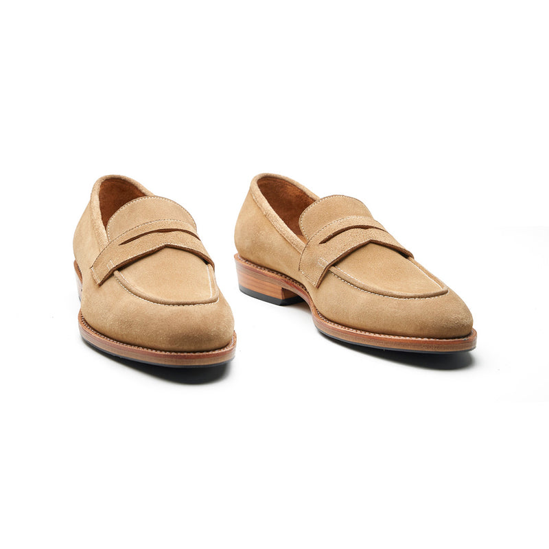 Denver, Penny Loafer - Castorino Suede Cashew | Hand Welted Classics Collection