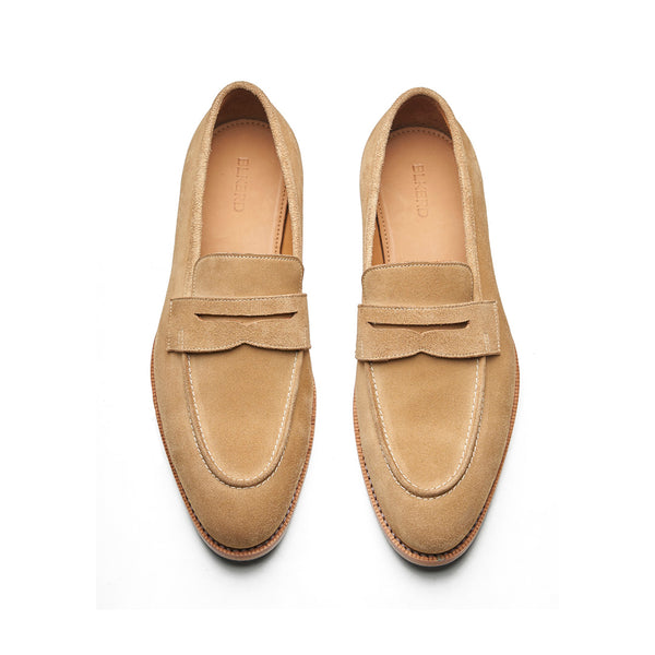 Denver, Penny Loafer - Castorino Suede Cashew | Hand Welted Classics Collection