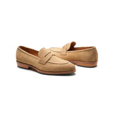 Denver, Penny Loafer - Castorino Suede Cashew | Hand Welted Classics Collection