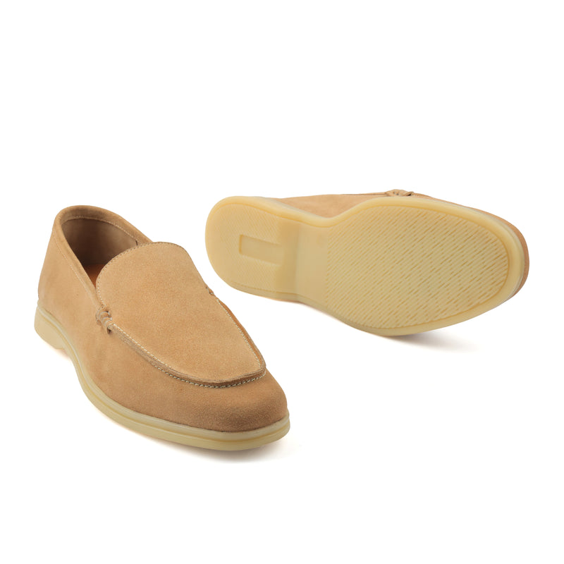 Orlie, Slipons - Beige Go Rain Suede | Unlined Flex Collection