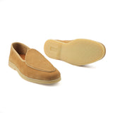 Lorenzo, Belgian Loafer - Castorino Suede Cashew | Unlined Flex Collection