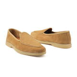 Lorenzo, Belgian Loafer - Castorino Suede Cashew | Unlined Flex Collection