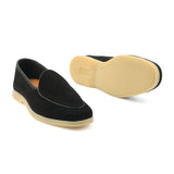 Lorenzo, Belgian Loafer - Castorino Suede Black | Unlined Flex Collection