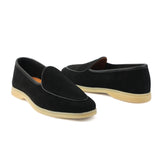 Lorenzo, Belgian Loafer - Castorino Suede Black | Unlined Flex Collection