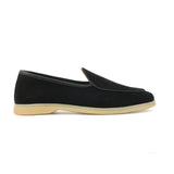 Lorenzo, Belgian Loafer - Castorino Suede Black | Unlined Flex Collection