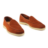 Lorenzo, Belgian Loafer - Castorino Suede Tan| Unlined Flex Collection