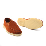 Lorenzo, Belgian Loafer - Castorino Suede Tan| Unlined Flex Collection