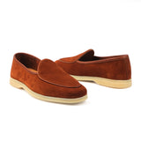 Lorenzo, Belgian Loafer - Castorino Suede Tan| Unlined Flex Collection