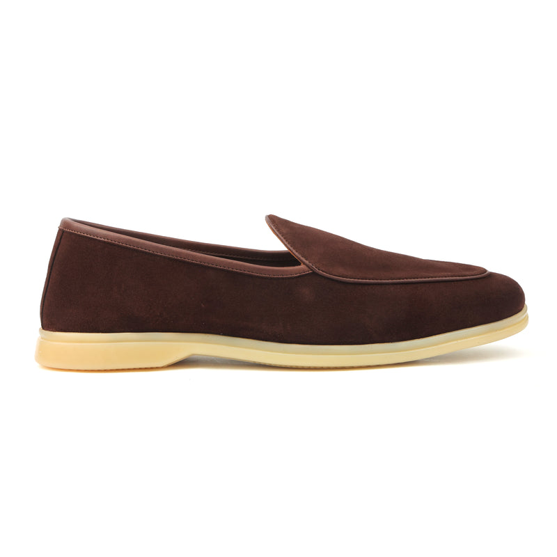 Lorenzo, Belgian Loafer - Castorino Suede Brown | Unlined Flex Collection