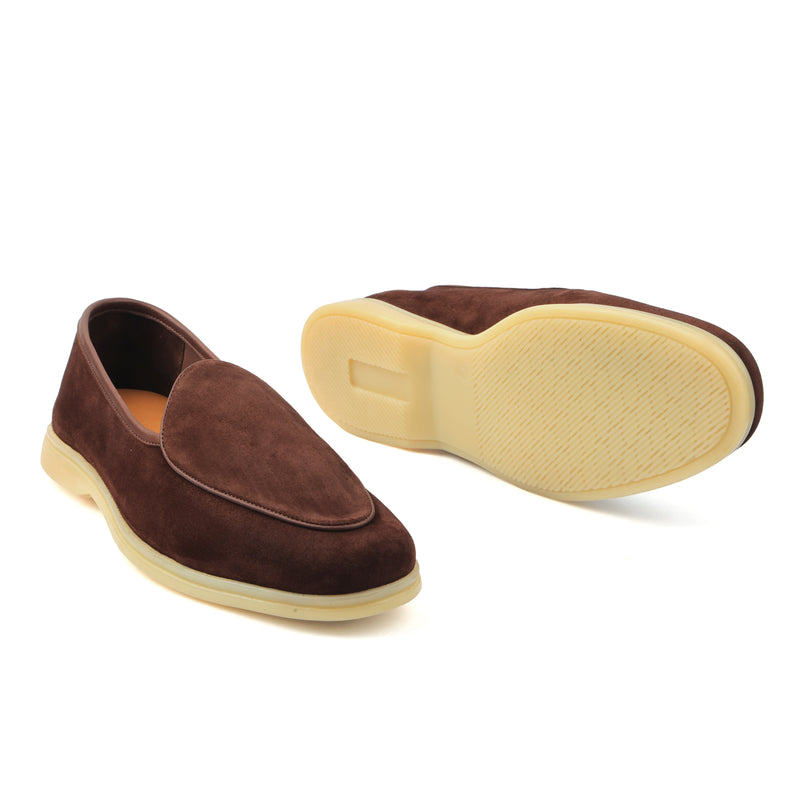 Lorenzo, Belgian Loafer - Castorino Suede Brown | Unlined Flex Collection