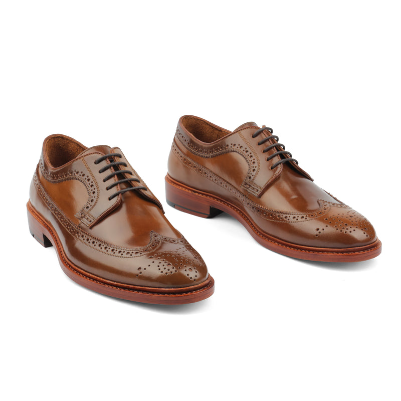 Barrister, Longwing Blucher - Shell Cordovan Bourbon | Hand Welted Cordovan Series