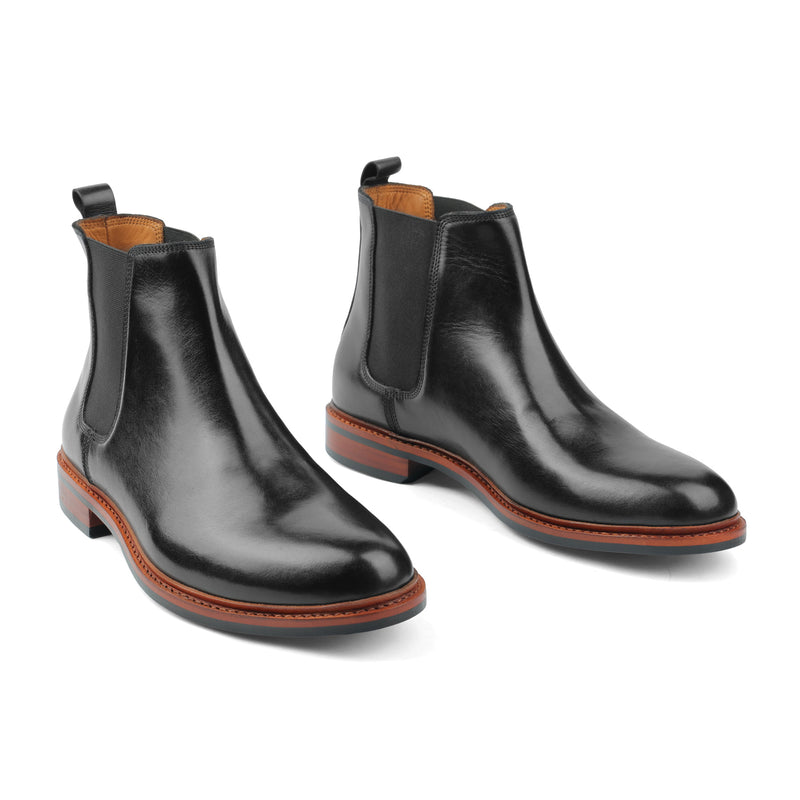 Harley, Chelsea Boot - Black Hidro Pullup | Hand Welted Boots 2.0