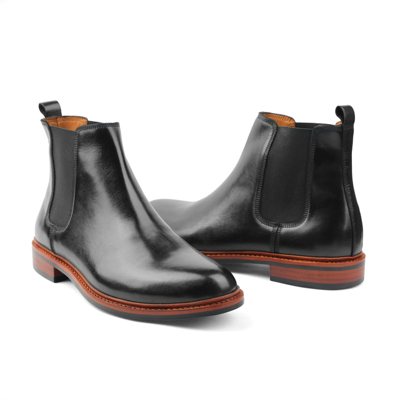 Harley, Chelsea Boot - Black Hidro Pullup | Hand Welted Boots 2.0