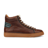 Kaiser, High Top Work Sneaker - Brown Pullup | Smart Casuals