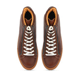 Kaiser, High Top Work Sneaker - Brown Pullup | Smart Casuals