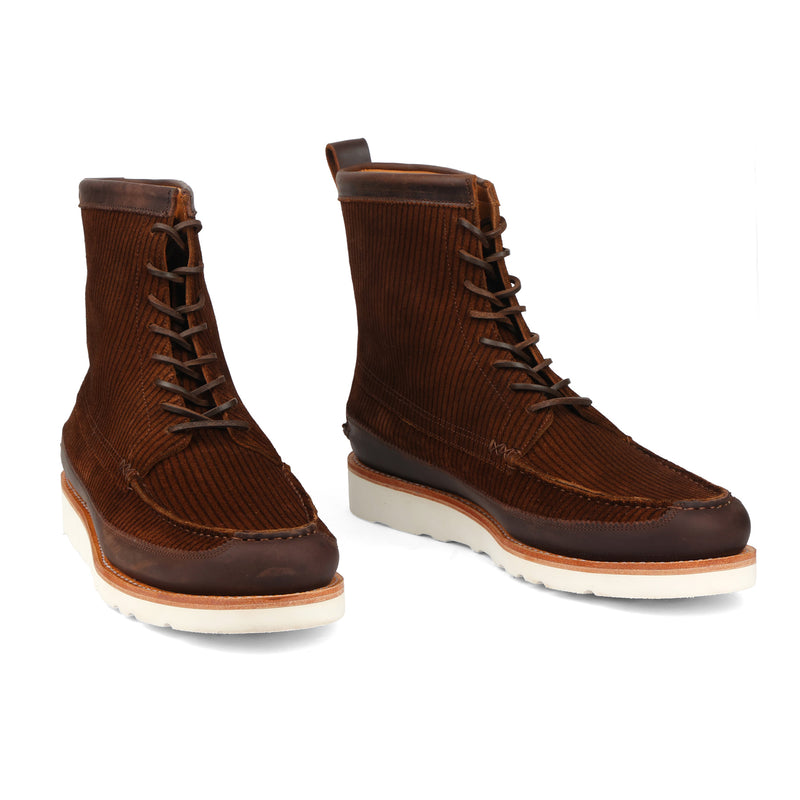 IOWA, Mocassin Boot - Thick Brown and Corduroy Suede | Boots 3.0