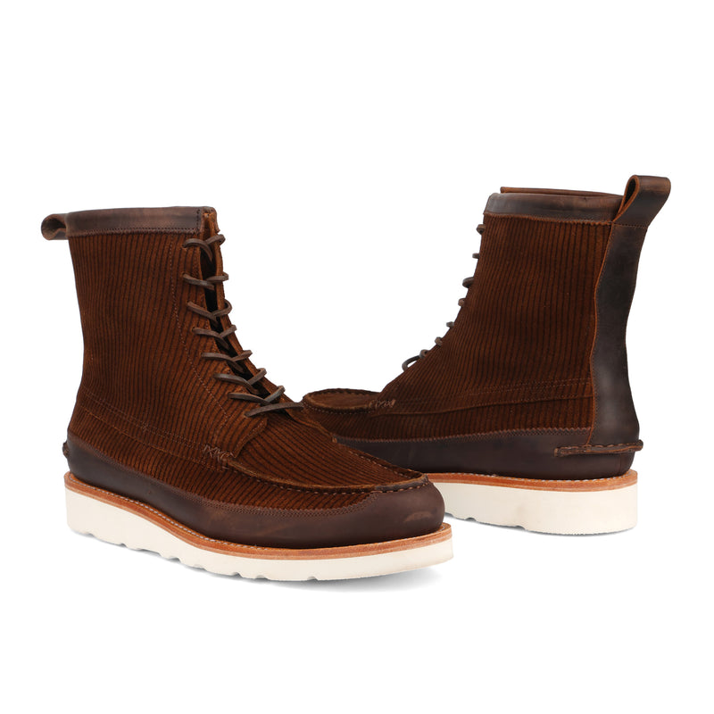 IOWA, Mocassin Boot - Thick Brown and Corduroy Suede | Boots 3.0