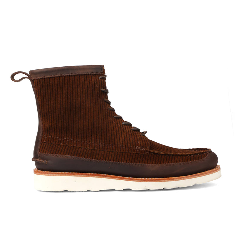 IOWA, Mocassin Boot - Thick Brown and Corduroy Suede | Boots 3.0