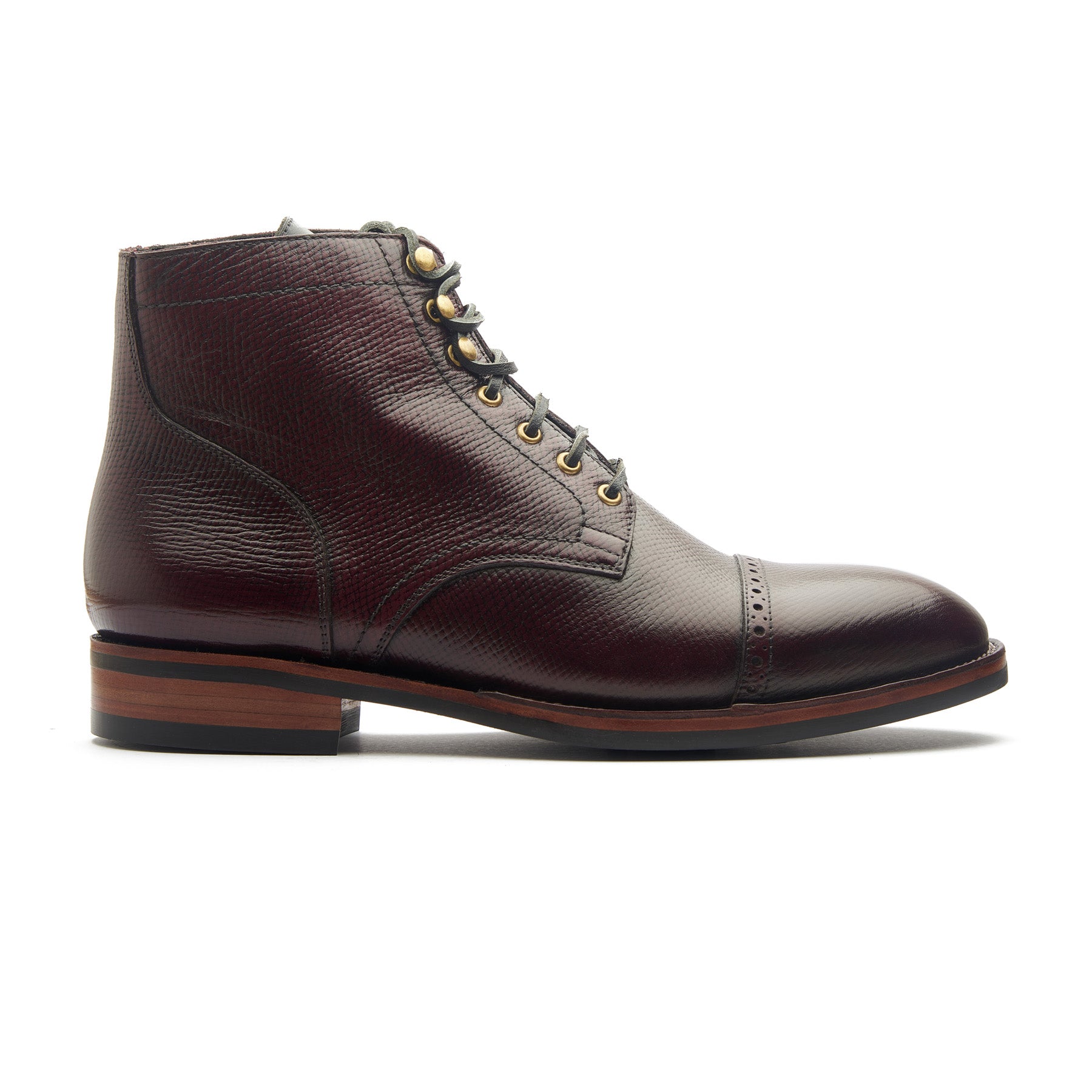 Luchador, Service Boot - Hatchgrain Burgundy | Service Boots – BLKBRD ...