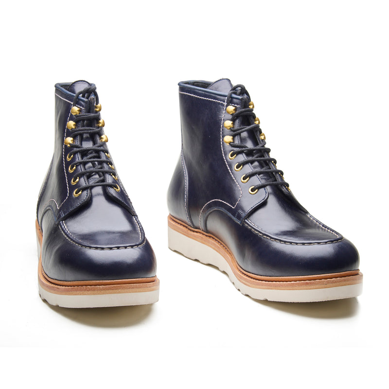 Dallas, Moctoe Boot - Dark Navy Horserump | Boots 2.0