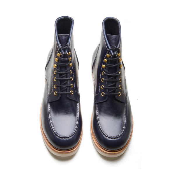 Dallas, Moctoe Boot - Dark Navy Horserump | Boots 2.0