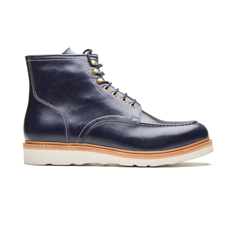 Dallas, Moctoe Boot - Dark Navy Horserump | Boots 2.0