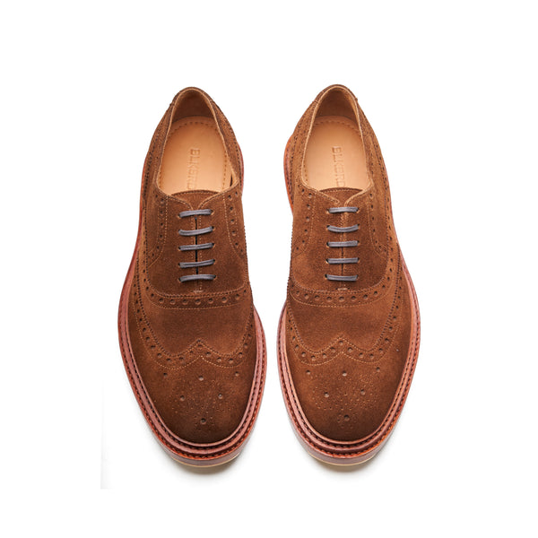 Griffin, Wingtip Oxford - Snuff Repello Suede | New Age