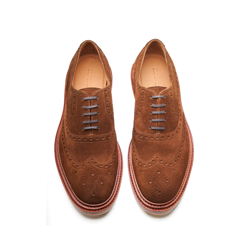 Griffin, Wingtip Oxford - Snuff Repello Suede | New Age