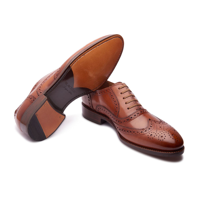 Marcell, Full Brogue Wingtip Oxford - Chestnut | The Classics - BLKBRD SHOEMAKER