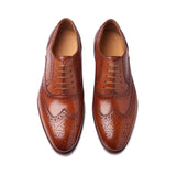 Marcell, Full Brogue Wingtip Oxford - Chestnut | The Classics - BLKBRD SHOEMAKER