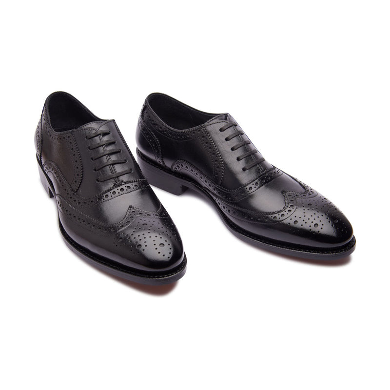 Marcell, Full Brogue Wingtip Oxford - Black | The Classics - BLKBRD SHOEMAKER